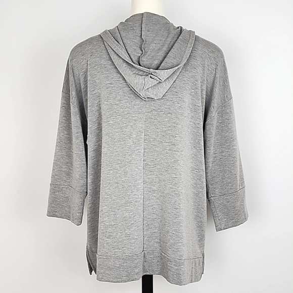 ⭐️3/ $30⭐️ Cable & Gauge Women's Grey Pullover Hoodie Lace Up Neck Sz XL - Picture 2 of 11